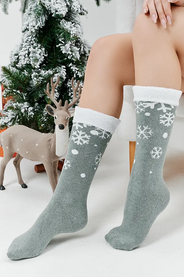 Детские гольфы Снежинка (набор 2 пары) НАТАЛИ, олива - фото 2