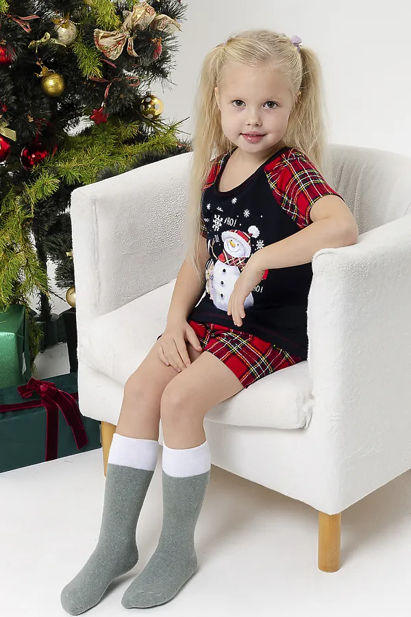 Детские гольфы Снежинка (набор 2 пары) НАТАЛИ, олива - фото 2