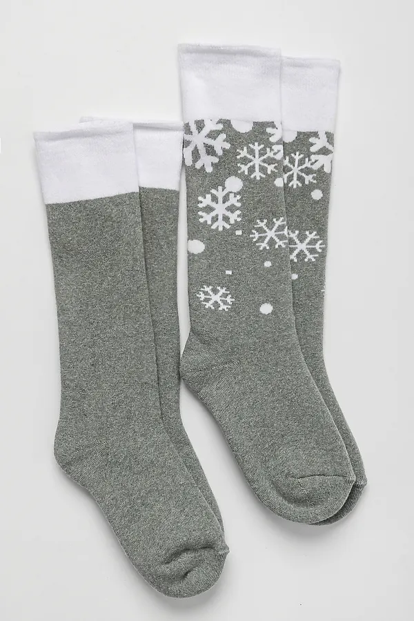 Детские гольфы Снежинка (набор 2 пары) НАТАЛИ, олива - фото 2