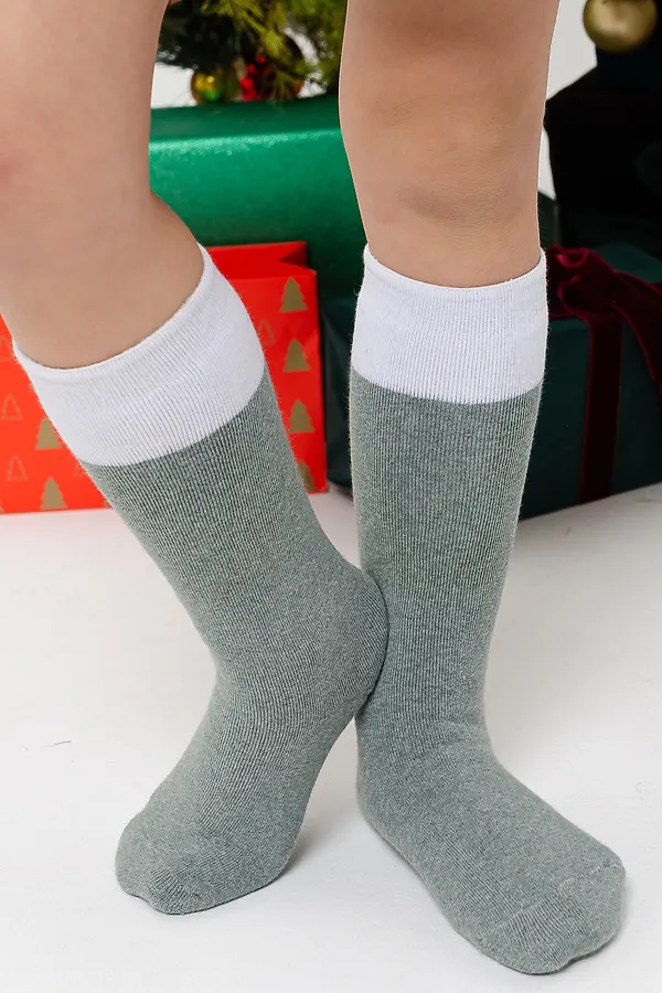 Детские гольфы Снежинка (набор 2 пары) НАТАЛИ, олива - фото 2