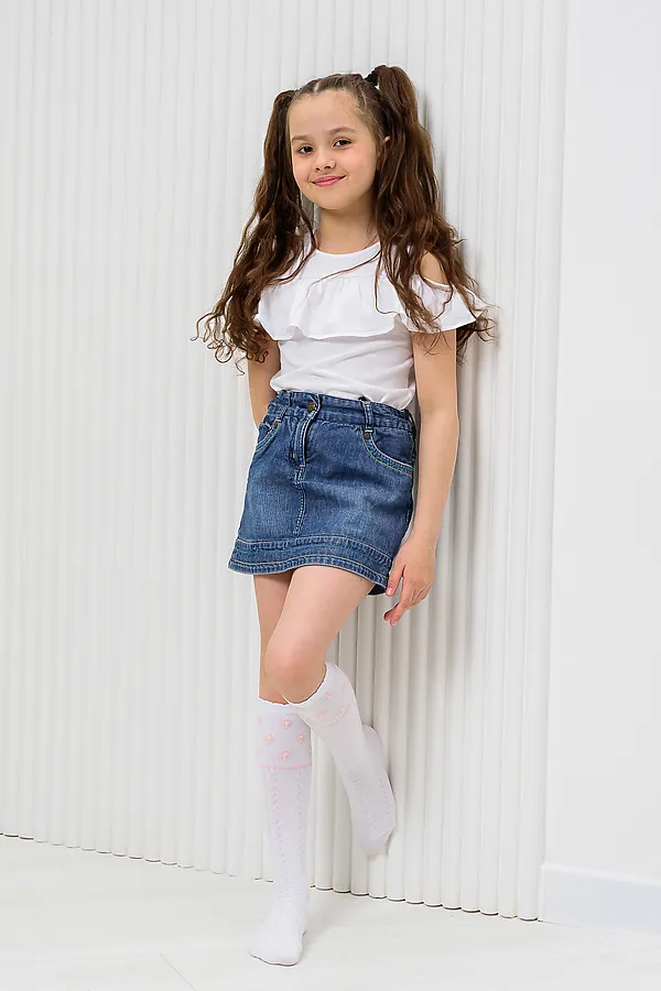 Детские гольфы Незабудка (набор 2 пары) НАТАЛИ, белый - фото 2