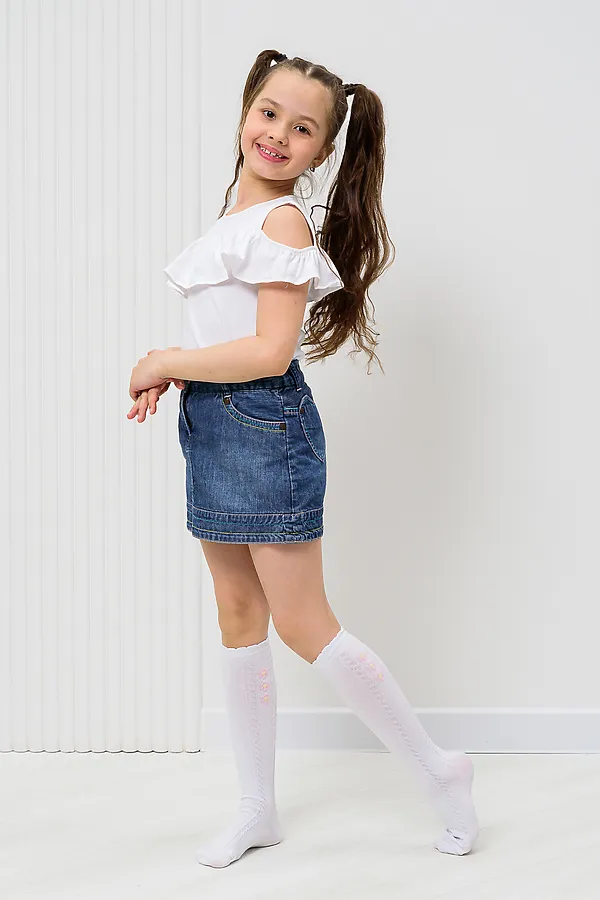 Детские гольфы Незабудка (набор 2 пары) НАТАЛИ, белый - фото 2