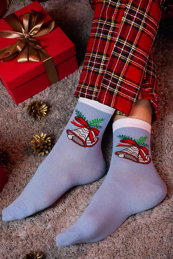 Носки стандарт Тройка (набор 3 пары) НАТАЛИ, голубой, джинс - фото 2