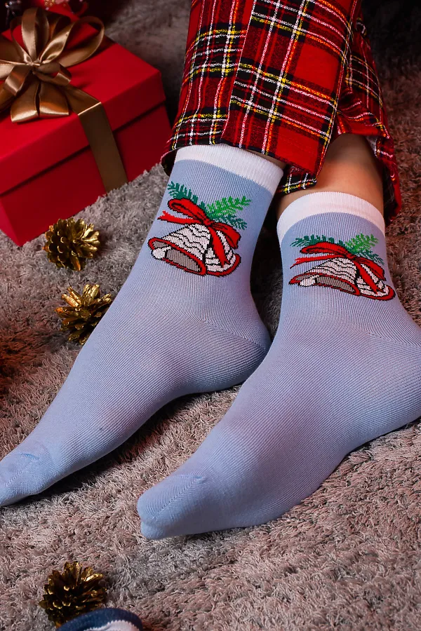 Носки стандарт Тройка (набор 3 пары) НАТАЛИ, голубой, джинс - фото 2