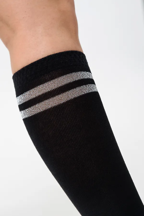 Гольфы Люрекс (набор 2 пары) НАТАЛИ, черный - фото 2