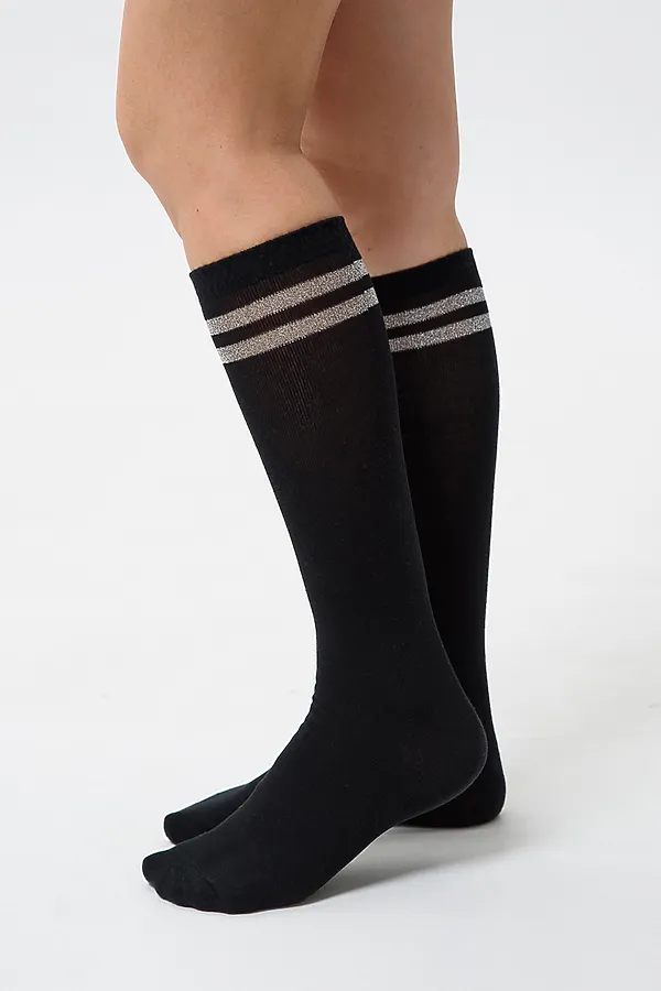 Гольфы Люрекс (набор 2 пары) НАТАЛИ, черный - фото 2