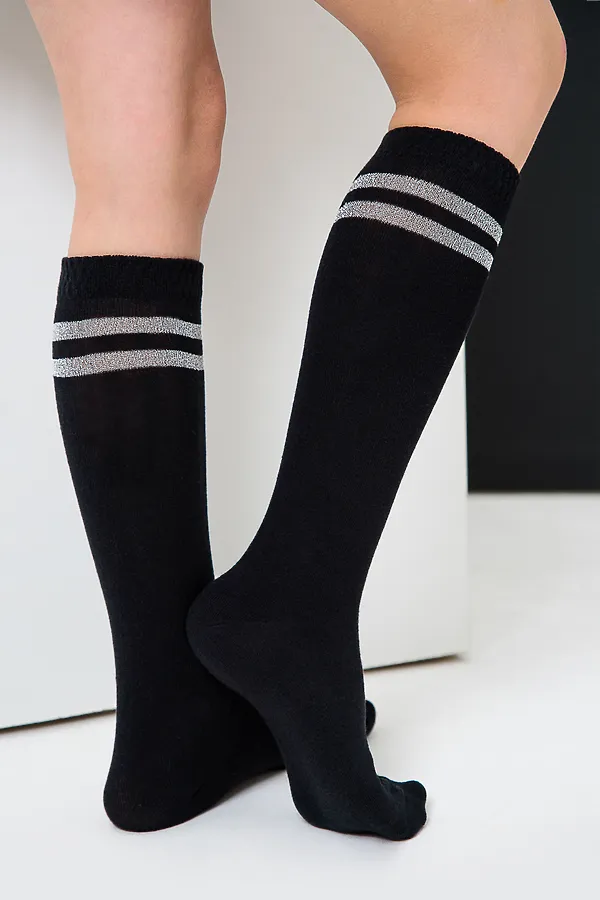 Детские гольфы Люрекс (набор 2 пары) НАТАЛИ, черный - фото 2