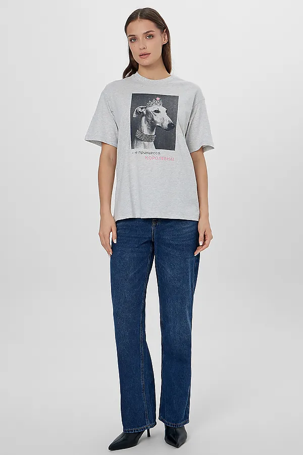 Футболка  MARK FORMELLE, серый меланж 4306-а +печать4 - фото 2