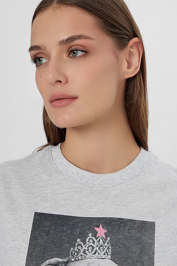 Футболка  MARK FORMELLE, серый меланж 4306-а +печать4 - фото 2