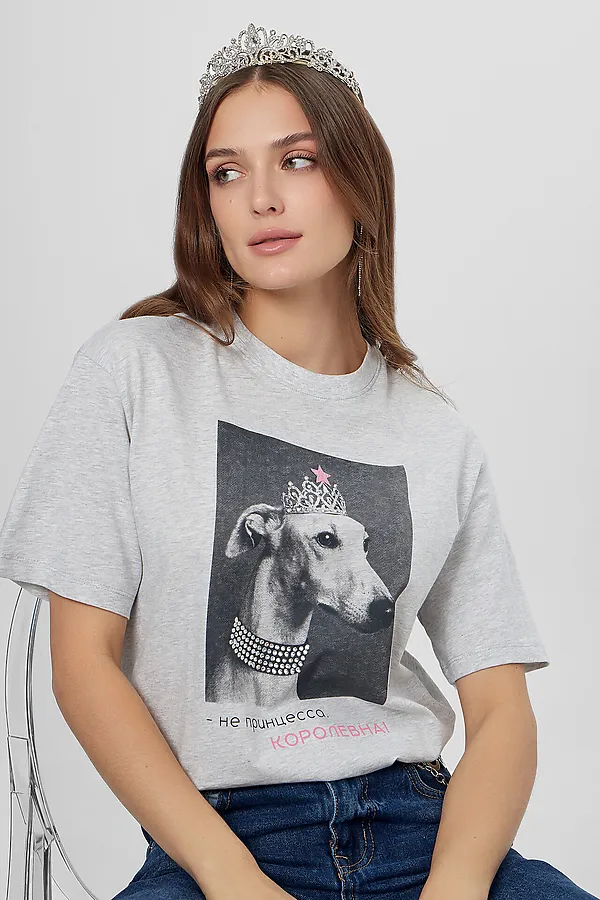 Футболка  MARK FORMELLE, серый меланж 4306-а +печать4 - фото 2