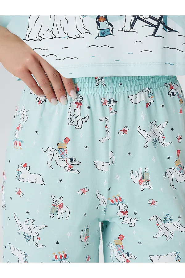Пижама MARK FORMELLE, мята +собаки на мяте - фото 2