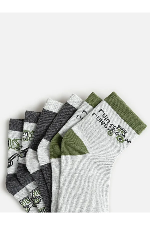 Носки, 3 п. ACOOLA, серый меланж - фото 2