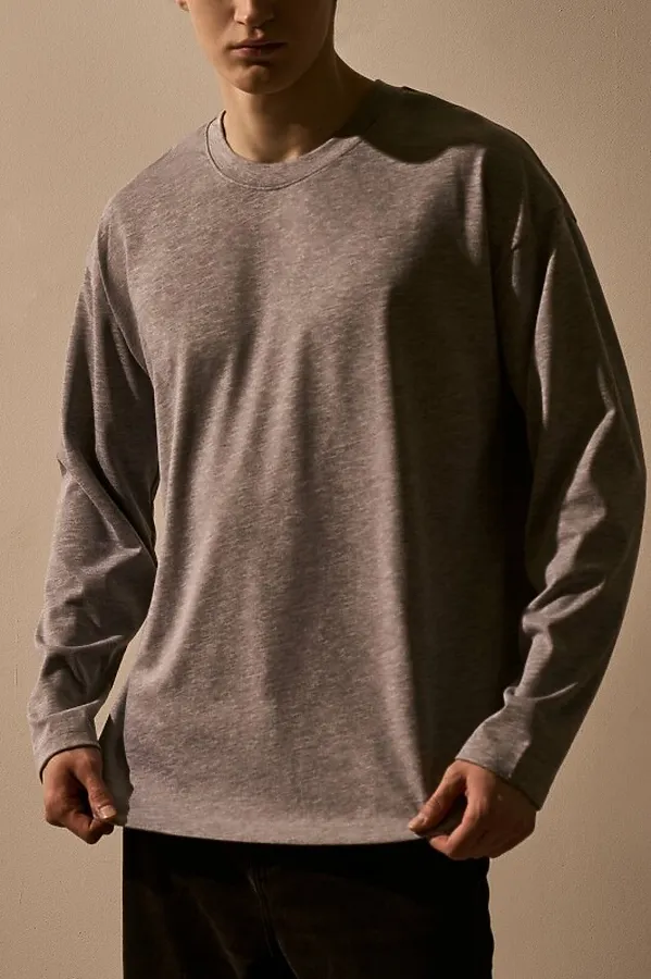 Лонгслив OXOUNO, серый меланж - фото 2