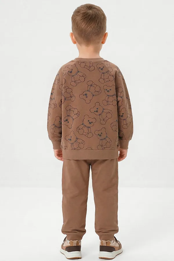 Комплект (Свитшот+Брюки) YOULALA, коричневый - фото 2