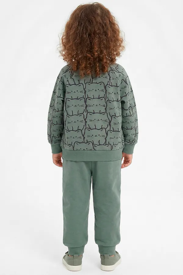 Комплект (Свитшот+Брюки) YOULALA, зелёный - фото 2