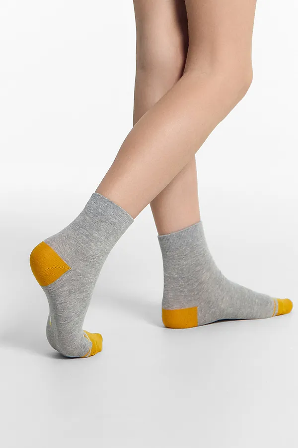 Носки MARK FORMELLE, серый меланж /горчичный - фото 2