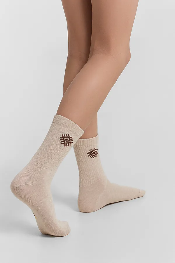 Носки MARK FORMELLE, бежевый меланж - фото 2