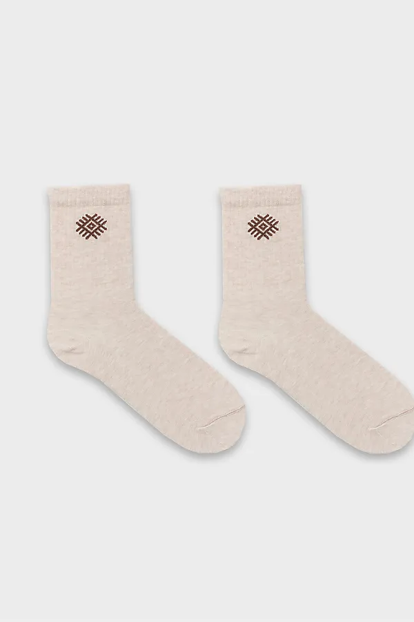 Носки MARK FORMELLE, бежевый меланж - фото 2