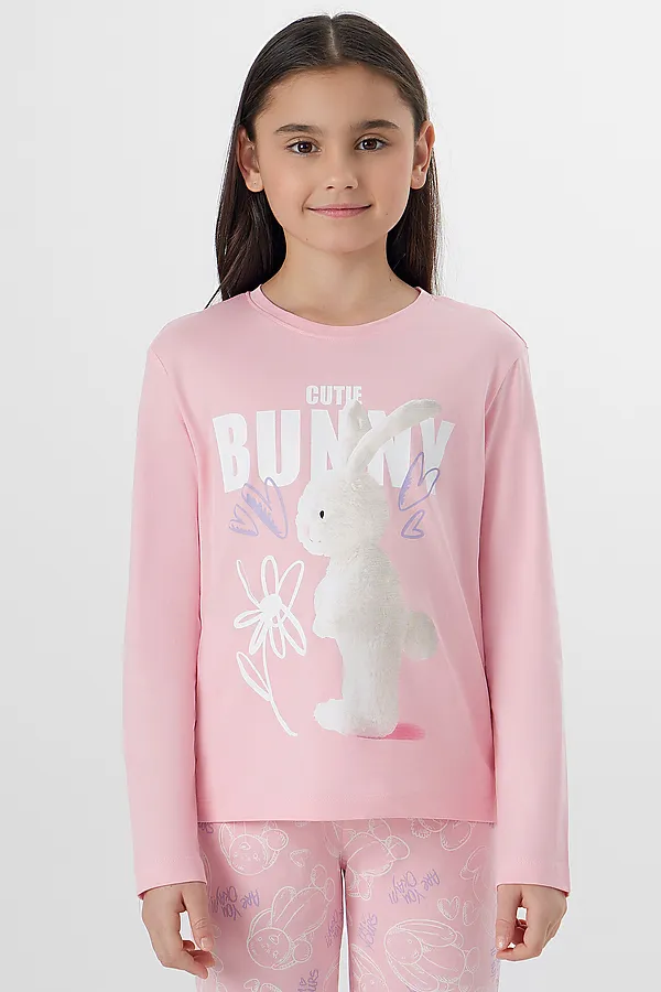 Пижама MARK FORMELLE, розовый +милые зайчики на розовом - фото 2