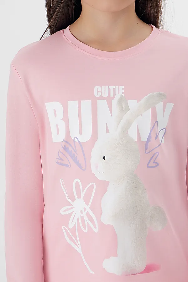 Пижама MARK FORMELLE, розовый +милые зайчики на розовом - фото 2