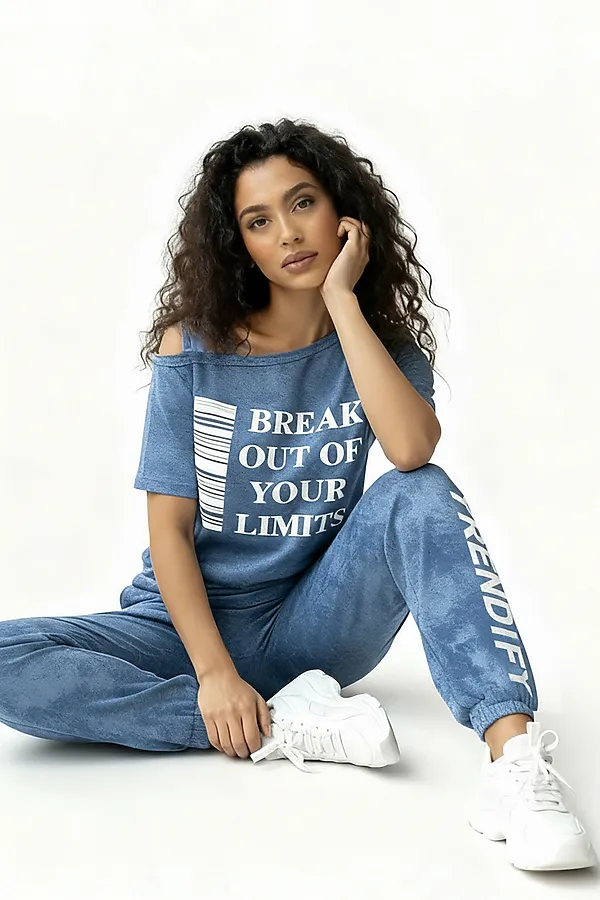 Костюм с брюками 67196 НАТАЛИ, голубой винтаж - фото 2