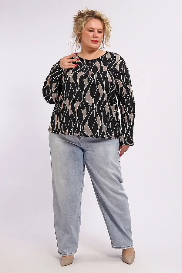Туника 29021 НАТАЛИ, черно-белый - фото 2