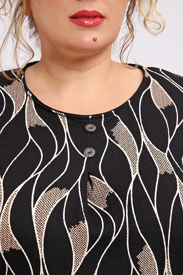 Туника 29021 НАТАЛИ, черно-белый - фото 2