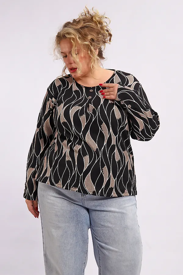 Туника 29021 НАТАЛИ, черно-белый - фото 2