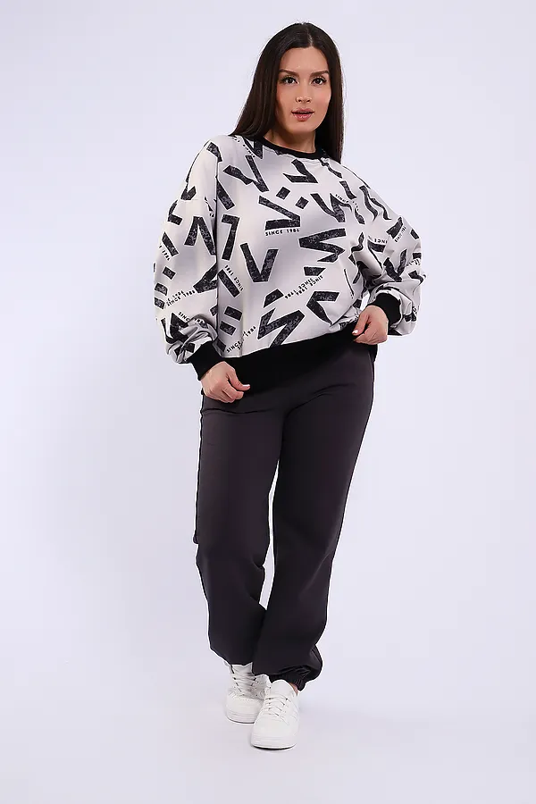 Костюм с брюками 24277 НАТАЛИ, графит - фото 2