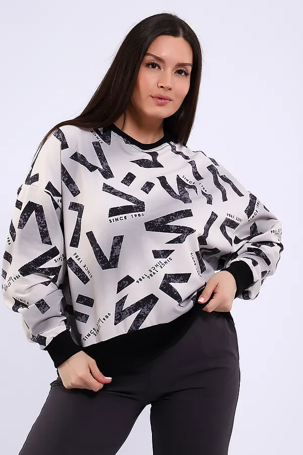 Костюм с брюками 24277 НАТАЛИ, графит - фото 2