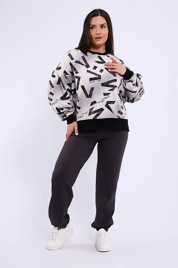 Костюм с брюками 24277 НАТАЛИ, графит - фото 2