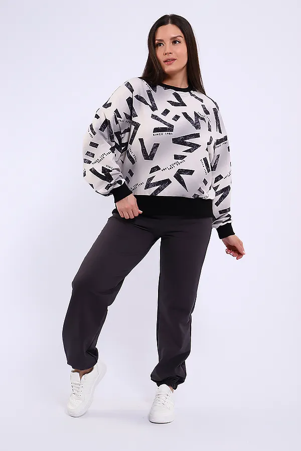 Костюм с брюками 24277 НАТАЛИ, графит - фото 2