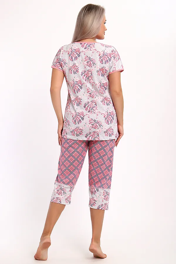 Пижама с бриджами Вереск НАТАЛИ, розовый - фото 2