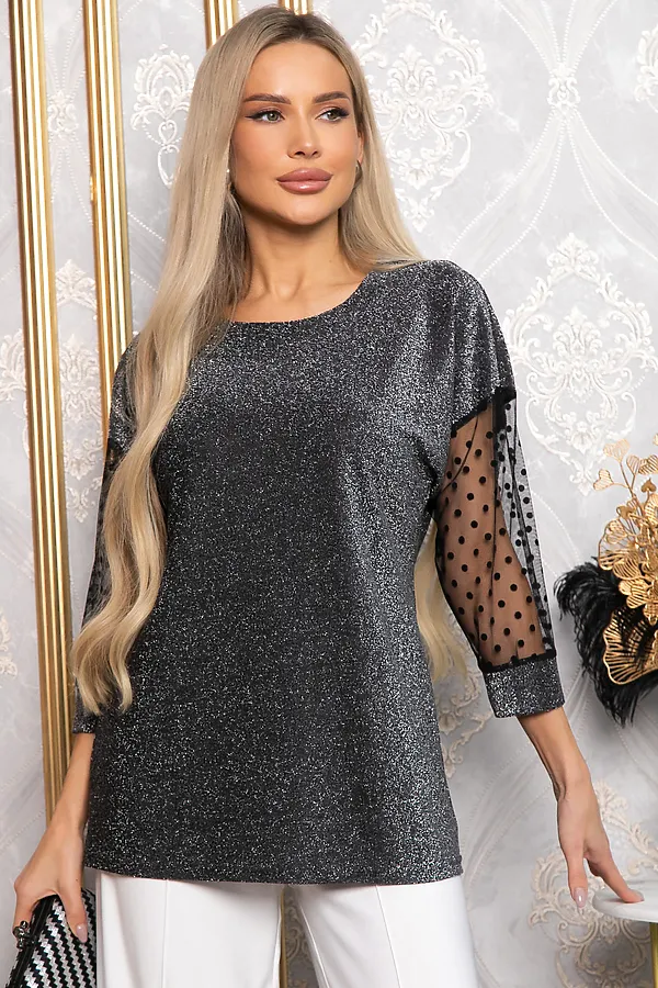 Блуза LADY TAIGA, серебро - фото 2