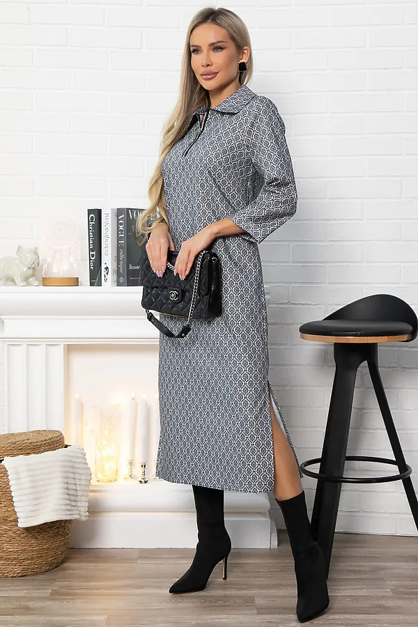 Платье LADY TAIGA, темно-серое - фото 2