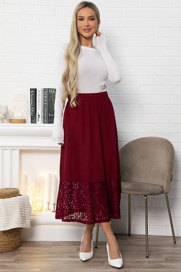 Юбка LADY TAIGA, бордо - фото 2