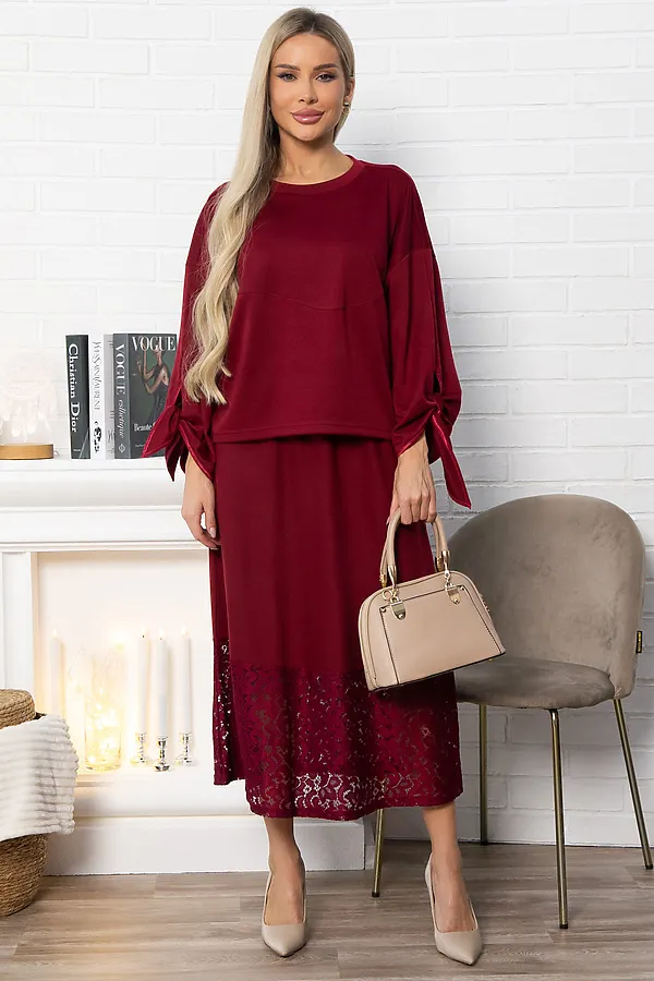 Юбка LADY TAIGA, бордо - фото 2