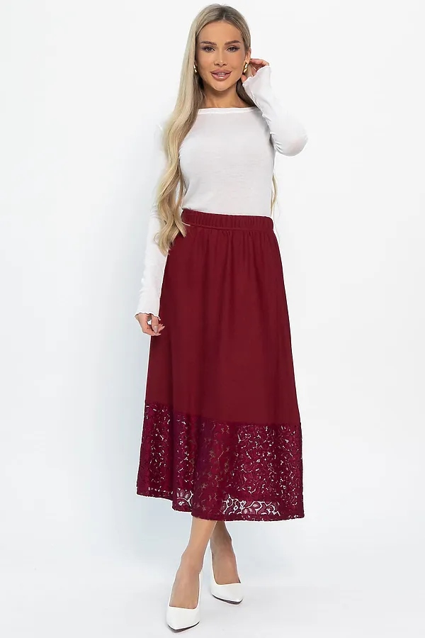 Юбка LADY TAIGA, бордо - фото 2