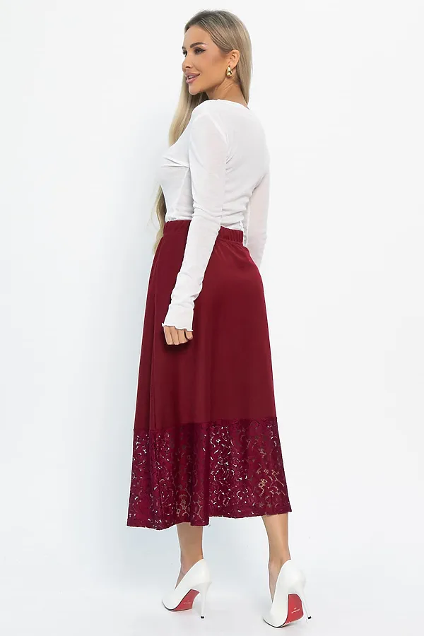 Юбка LADY TAIGA, бордо - фото 2