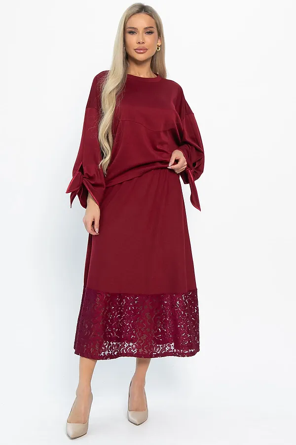 Юбка LADY TAIGA, бордо - фото 2