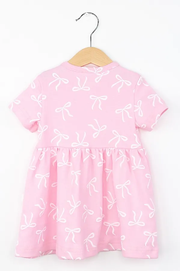 Платье BABY BOOM, бантики на розовом - фото 2