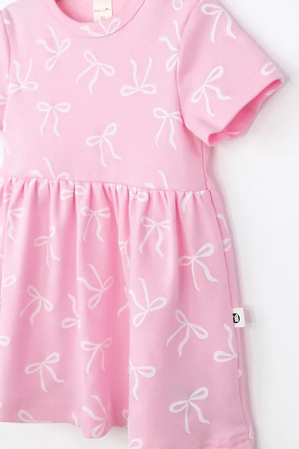 Платье BABY BOOM, бантики на розовом - фото 2