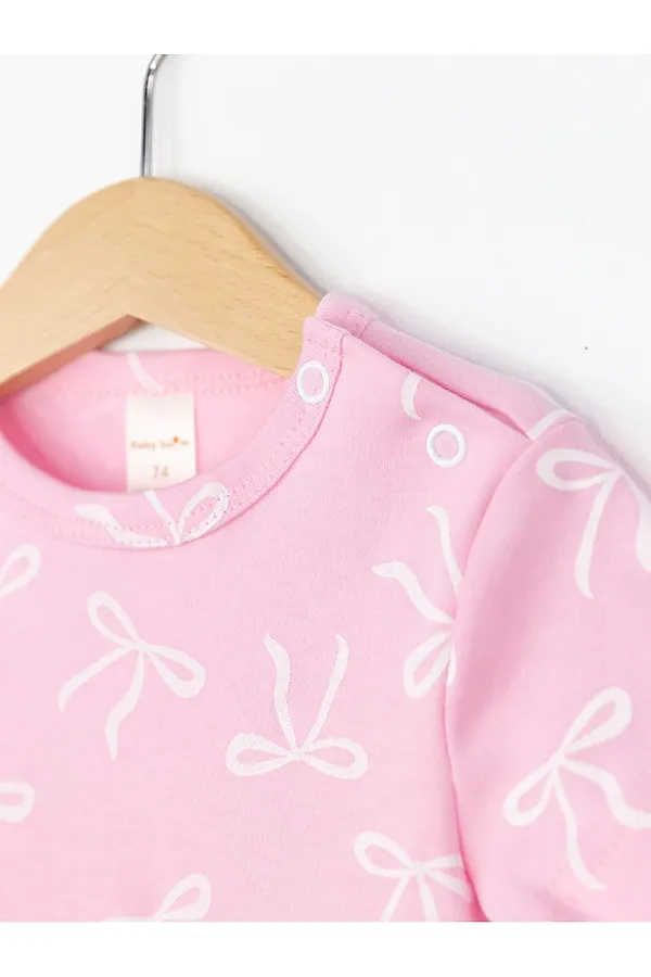 Платье BABY BOOM, бантики на розовом - фото 2