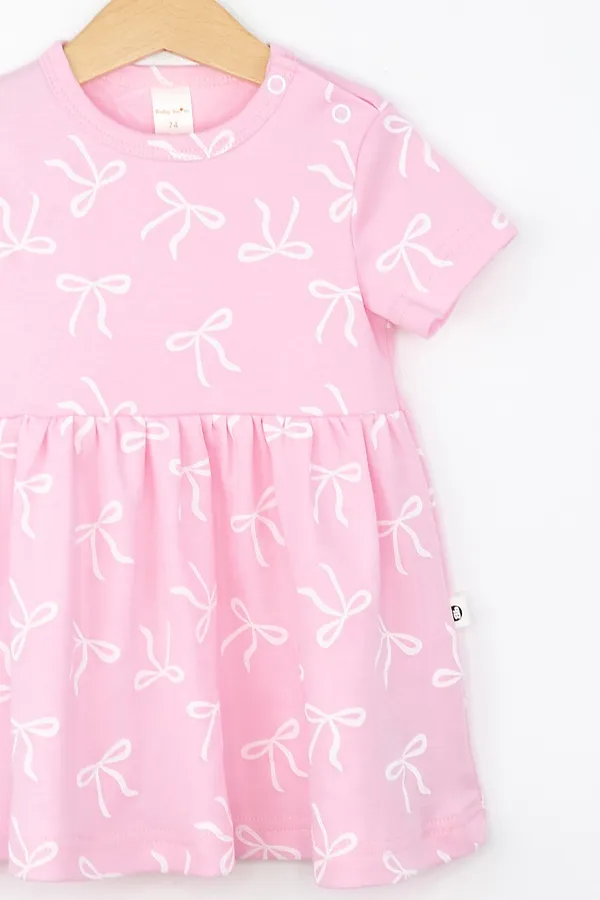 Платье BABY BOOM, бантики на розовом - фото 2