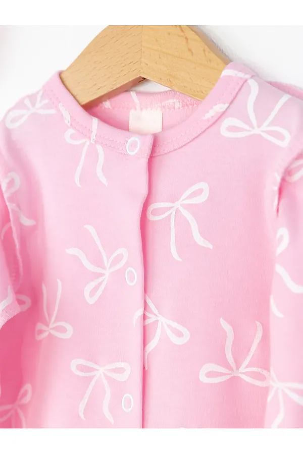 Комплект (Боди+Чепчик) BABY BOOM, бантики на розовом - фото 2