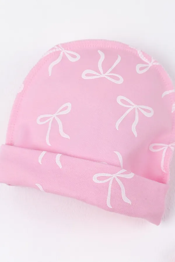 Комплект (Боди+Чепчик) BABY BOOM, бантики на розовом - фото 2