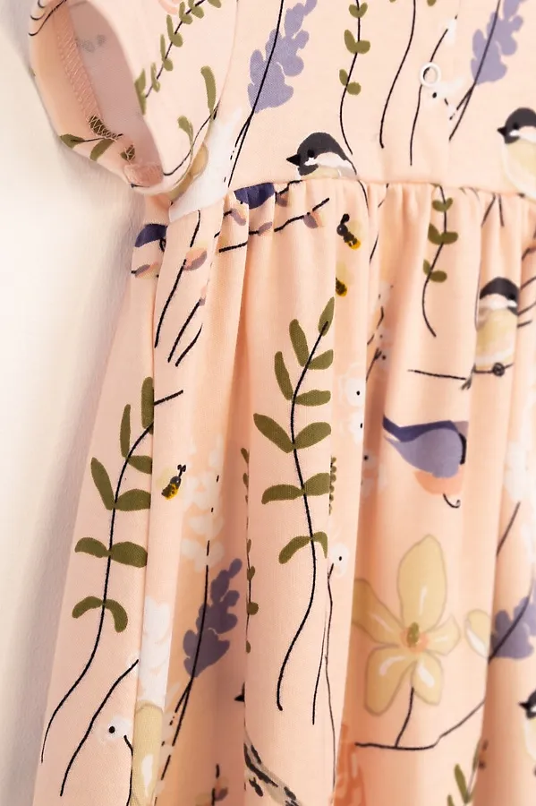 Платье BABY BOOM, птички на розовом - фото 2