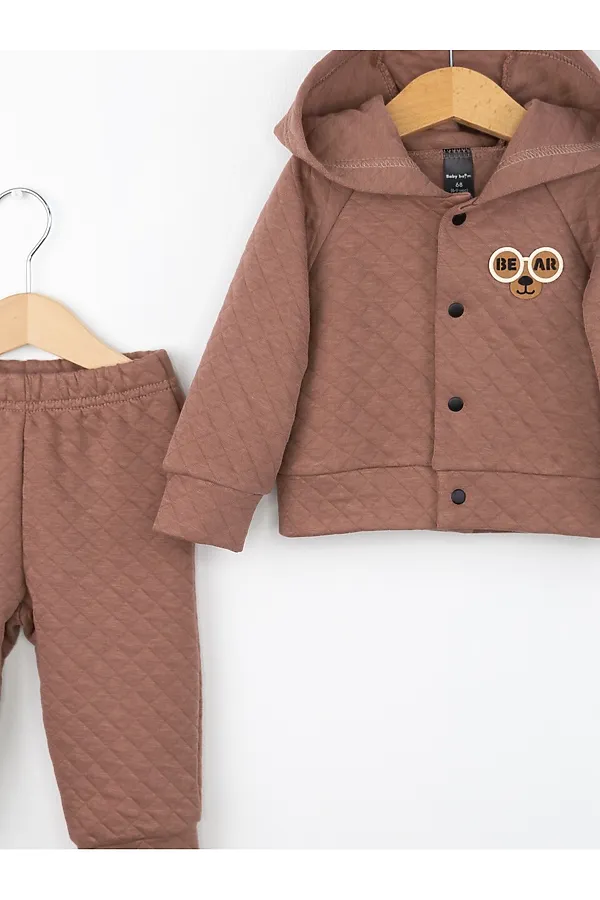 Костюм (Толстовка+Брюки) BABY BOOM, мокко - фото 2