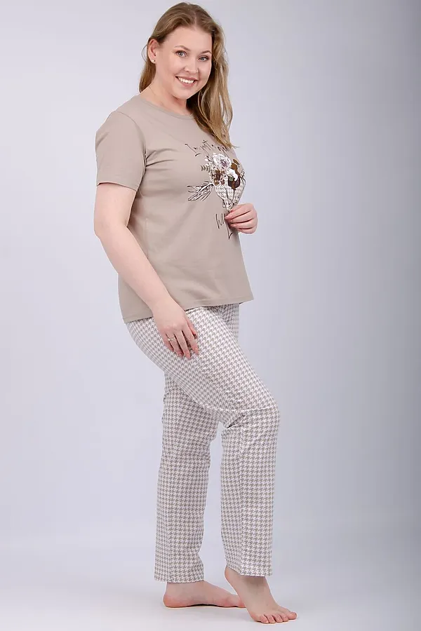 Пижама с брюками Вивианна 2 НАТАЛИ, белый/беж - фото 2
