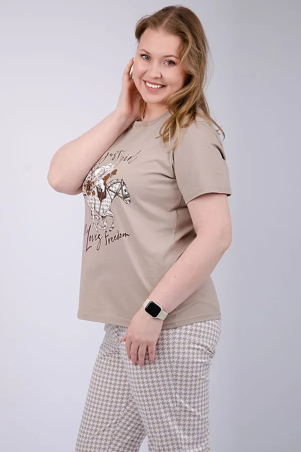 Пижама с брюками Вивианна 2 НАТАЛИ, белый/беж - фото 2